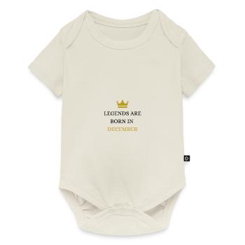 Les légendes naissent en décembre - Body à manches courtes Premium Bébé - blanc cassé - Devant