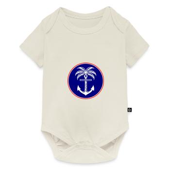 Palm Tree Anchor Icon - Baby Premium short-sleeve bodysuit - off white - Front