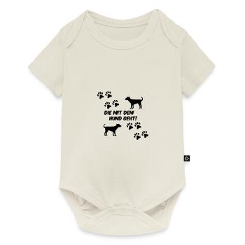 die mit dem hund geht 01 - Baby Premium Kurzarmbody - Naturweiß - Vorne