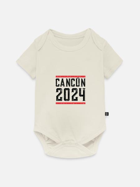 Cancun 2024 - Baby Premium Kurzarmbody - Naturweiß
