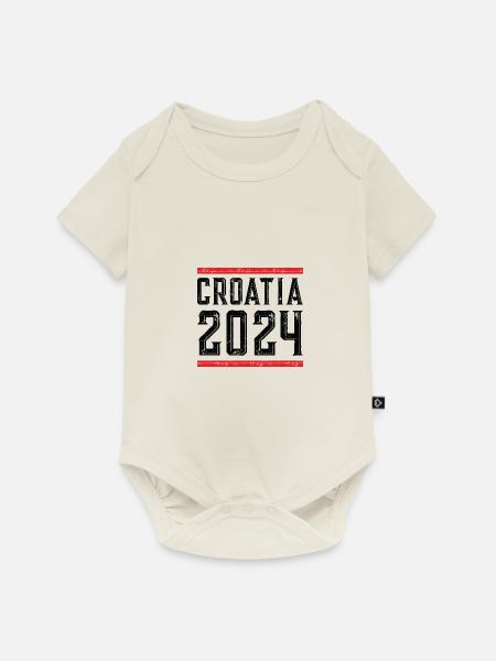 Croatia 2024 - Baby Premium Kurzarmbody - Naturweiß