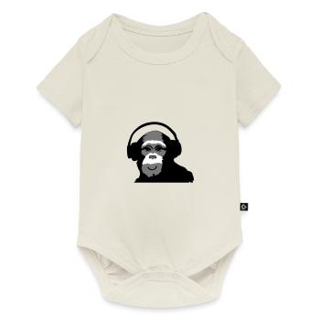 sourire de singe - Body à manches courtes Premium Bébé - blanc cassé - Devant