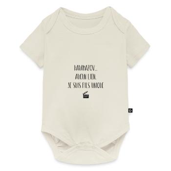 Karamazov... Aucun lien. Je suis fils unique - Body à manches courtes Premium Bébé - blanc cassé - Devant