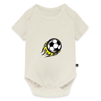 Symbole De Football Feu - Body à manches courtes Premium Bébé - blanc cassé - Devant