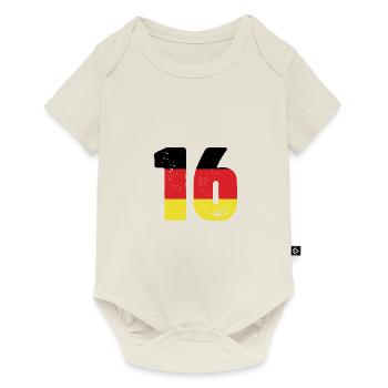 16 Numéro Jersey Allemagne - Body à manches courtes Premium Bébé - blanc cassé - Devant