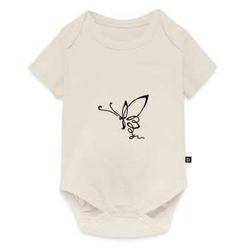 Papillon Libre Printemps - Body à manches courtes Premium Bébé - blanc cassé - Devant