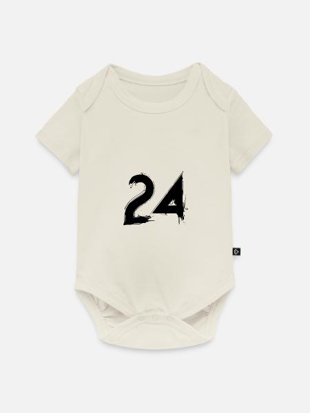 Die Vierundzwanzig - Baby Premium Kurzarmbody - Naturweiß