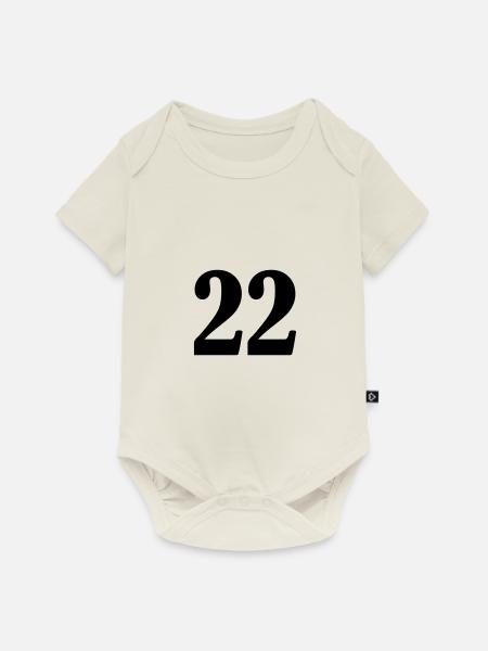 22 - Baby Premium Kurzarmbody - Naturweiß
