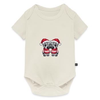 Zebra Christmas Team - Baby Premium short-sleeve bodysuit - off white - Front