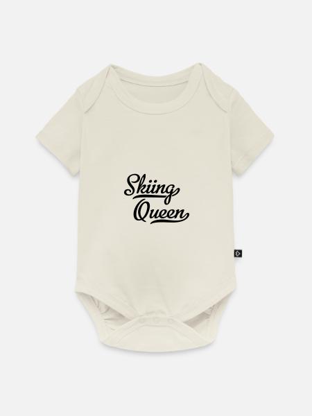 Ski - Baby Premium Kurzarmbody - Naturweiß