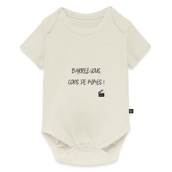 Barrez-vous cons de mimes ! La cité de la peur - Body à manches courtes Premium Bébé - blanc cassé - Devant