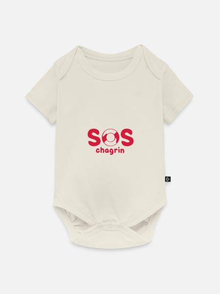 sos liebe Leid in Not - Baby Premium Kurzarmbody - Naturweiß