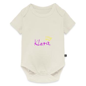 Klara with crown as a gift idea - Baby Premium short-sleeve bodysuit - off white - Front