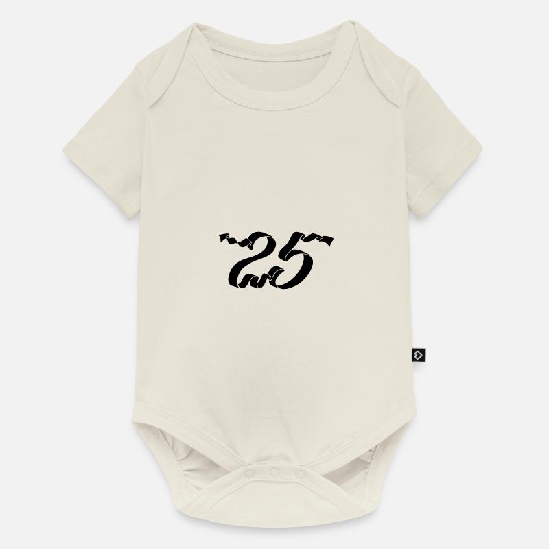 25 ans - Body à manches courtes Premium Bébé - blanc cassé