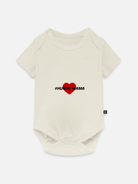 Hunde Mama - Baby Premium Kurzarmbody - Naturweiß