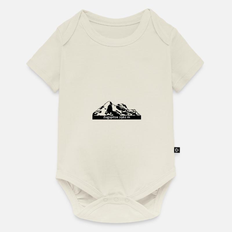 Zugspitze 2962 - Baby Premium Kurzarmbody - Naturweiß