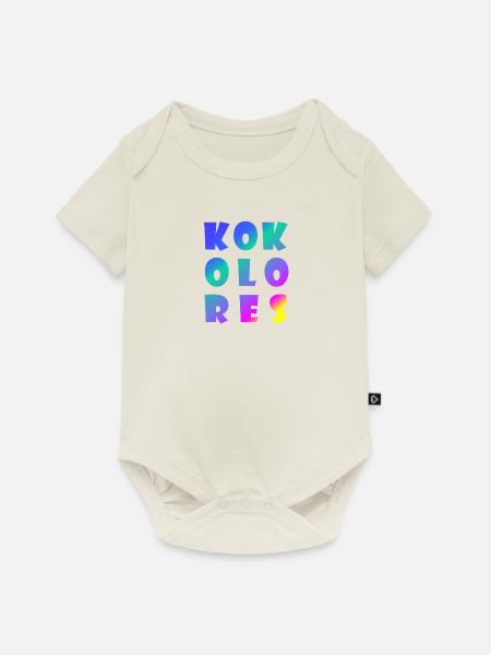 KOKOLORES lustige Wörter Quatsch Wort - Baby Premium Kurzarmbody - Naturweiß