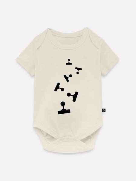 Joystick Gamer - Baby Premium Kurzarmbody - Naturweiß