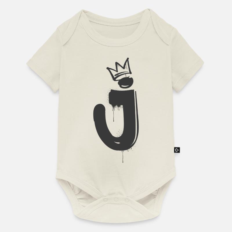 J - Body à manches courtes Premium Bébé - blanc cassé