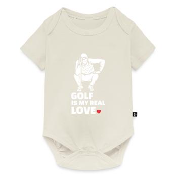 I love golf - Baby Premium short-sleeve bodysuit - off white - Front