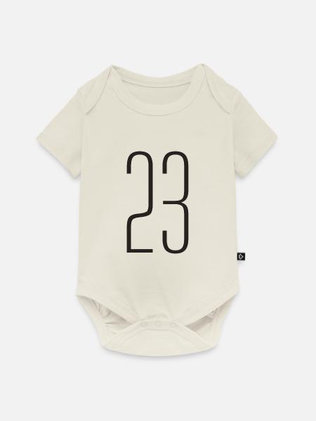 23 - Baby Premium Kurzarmbody - Naturweiß