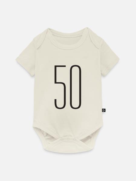 50 - Baby Premium Kurzarmbody - Naturweiß