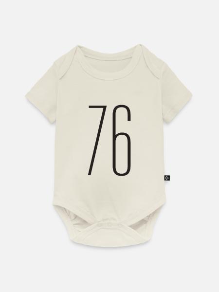 76 - Baby Premium Kurzarmbody - Naturweiß