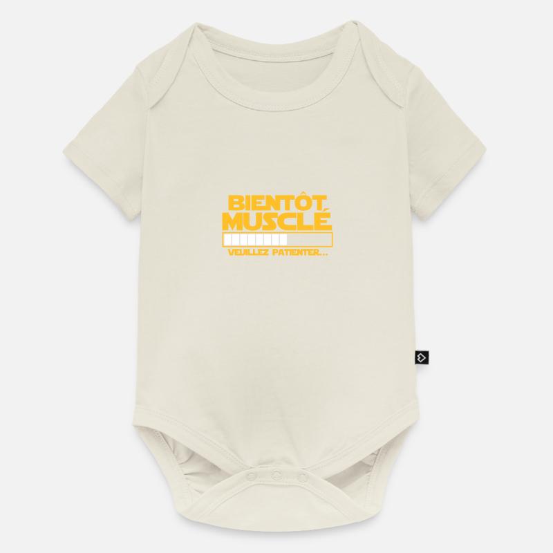 bientôt musclé - Body à manches courtes Premium Bébé - blanc cassé
