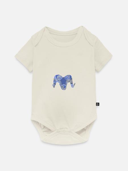 Widder - Baby Premium Kurzarmbody - Naturweiß