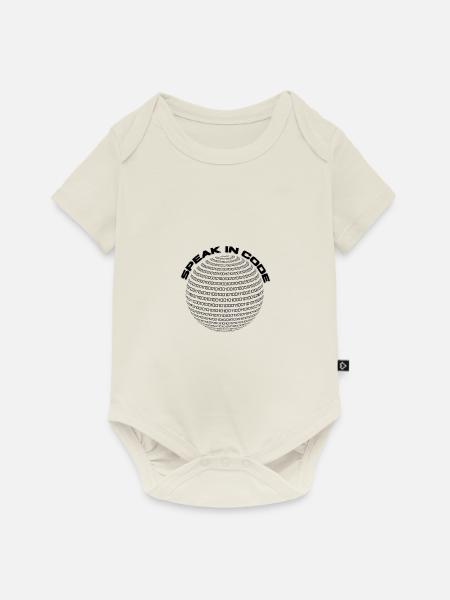 Speak in Code - Baby Premium Kurzarmbody - Naturweiß