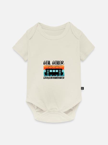 Straßenbahnfahrer Straßenbahn Stadtbahn Tram - Baby Premium Kurzarmbody - Naturweiß