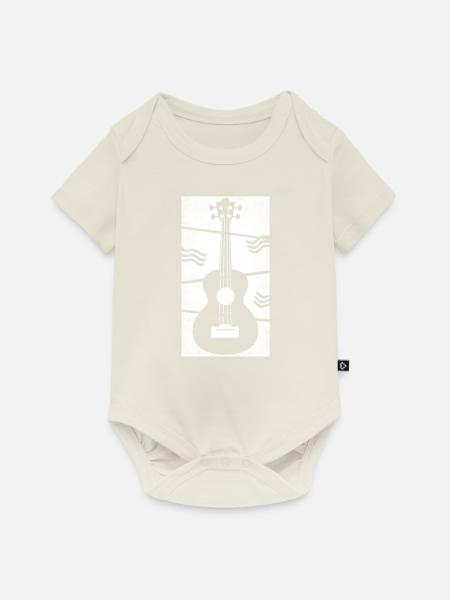 Ukulele meets geometry white - Baby Premium Kurzarmbody - Naturweiß