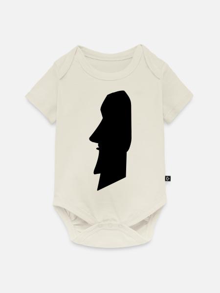 moai_02 - Baby Premium Kurzarmbody - Naturweiß