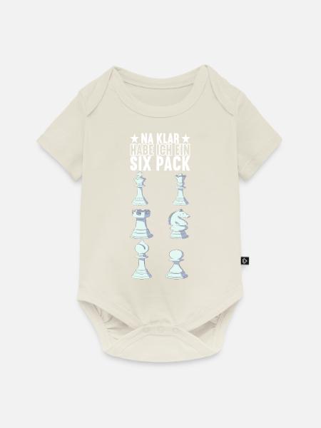 Schach Schachspieler - Baby Premium Kurzarmbody - Naturweiß