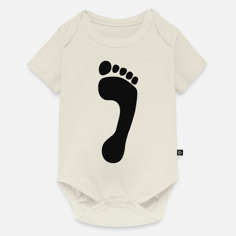 Pied - Body à manches courtes Premium Bébé - blanc cassé