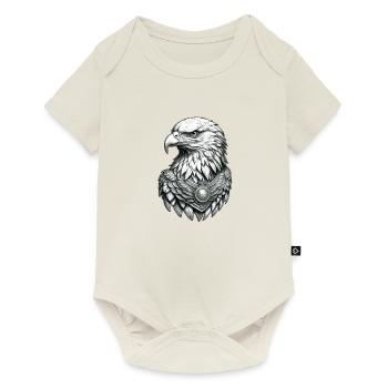 Adler Kopf Grafik - Baby Premium Kurzarmbody - Naturweiß - Vorne