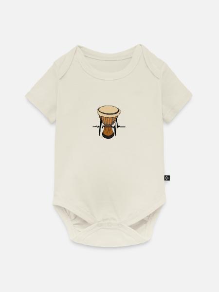 Djembe Heartbeat - Baby Premium Kurzarmbody - Naturweiß