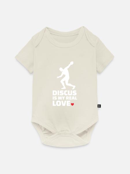 Diskus - Baby Premium Kurzarmbody - Naturweiß