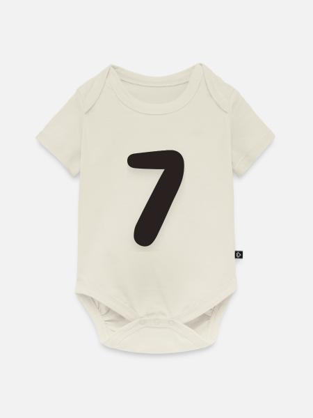 7 - Baby Premium Kurzarmbody - Naturweiß