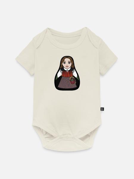 Ytterhogdalstinta - Baby Premium Kurzarmbody - Naturweiß