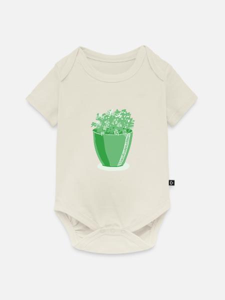 Grüne Vase - Baby Premium Kurzarmbody - Naturweiß
