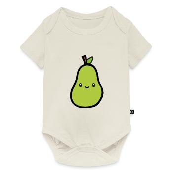 Birne - Baby Premium Kurzarmbody - Naturweiß - Vorne