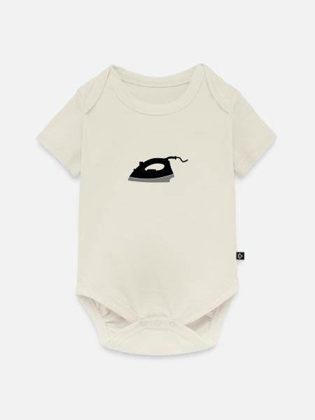 Bügeleisen - Baby Premium Kurzarmbody - Naturweiß