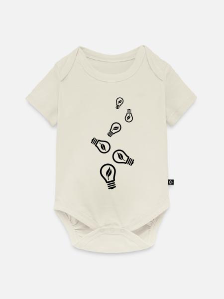 Glühbirne Symbol - Baby Premium Kurzarmbody - Naturweiß