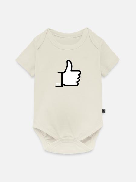 like 2c - Baby Premium Kurzarmbody - Naturweiß