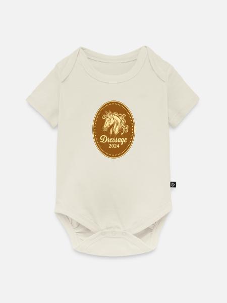 Dressurreiten - Baby Premium Kurzarmbody - Naturweiß