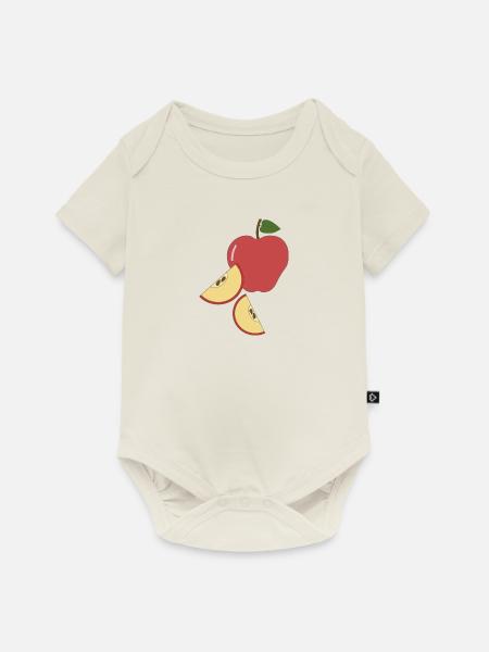 Apfelstücke - Baby Premium Kurzarmbody - Naturweiß