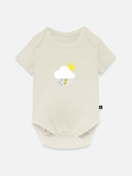 Heute gewesen - Baby Premium Kurzarmbody - Naturweiß