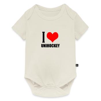 Unihockey - Baby Premium Kurzarmbody - Naturweiß - Vorne