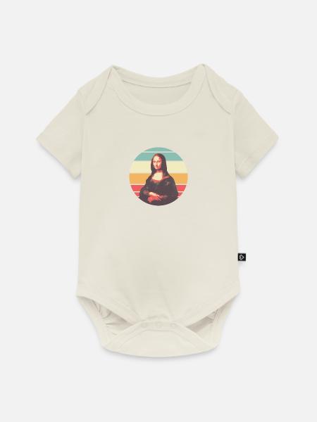 Retro Mona Lisa - Baby Premium Kurzarmbody - Naturweiß